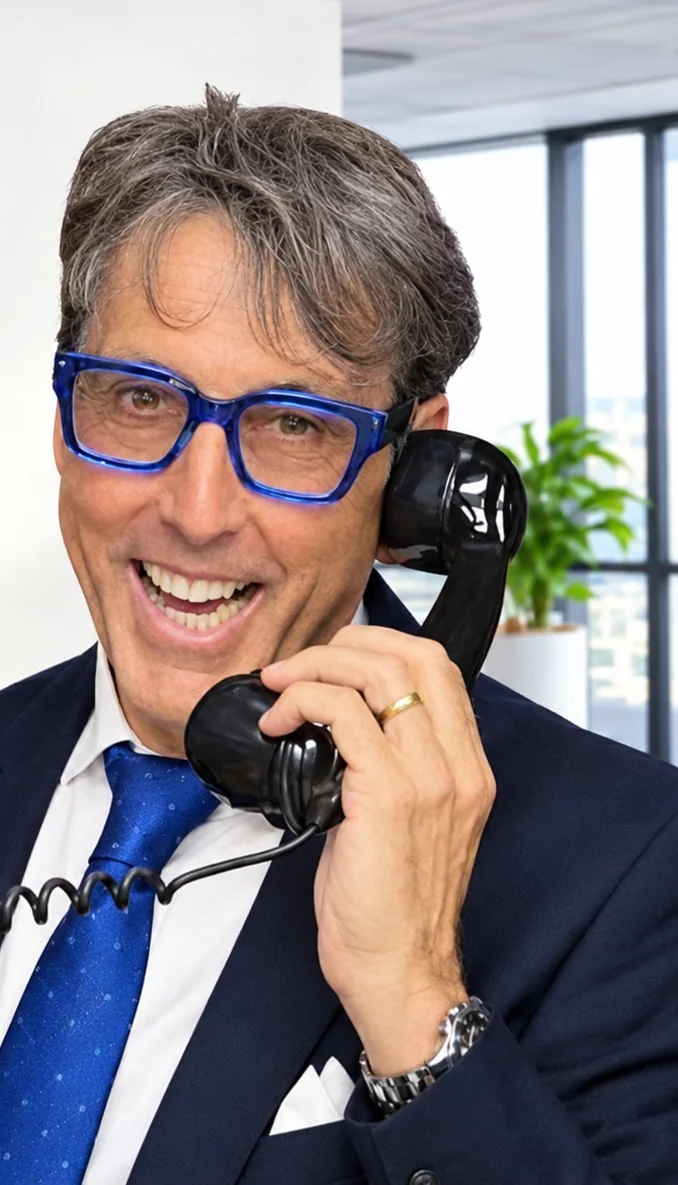 Giuseppe Casella al telefono